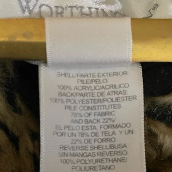 Worthington Animal Print Faux Fur Vest - Picture 8 of 9